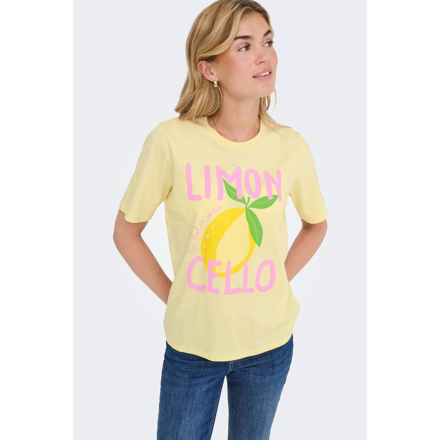JDY T-shirt geel
