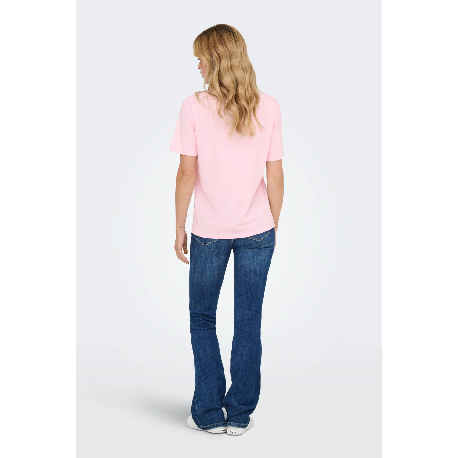 JDY T-shirt lichtroze
