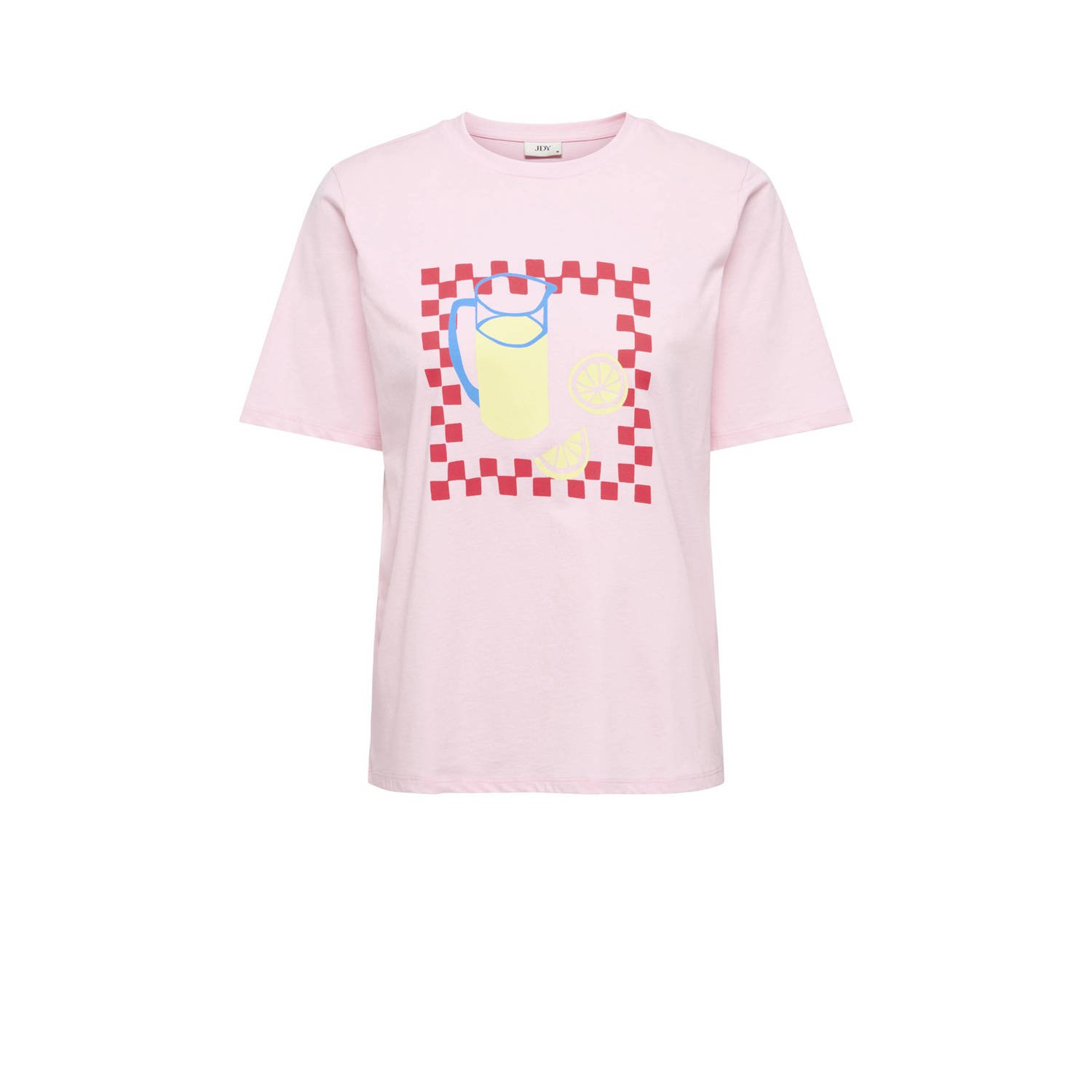 JDY T-shirt lichtroze