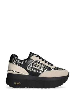 sneakers zwart/beige