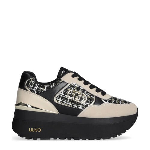 Liu Jo Maxi Wonder Plus 01 sneakers zwart/beige afbeelding