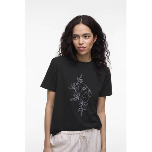 VILA jersey T-shirt zwart afbeelding