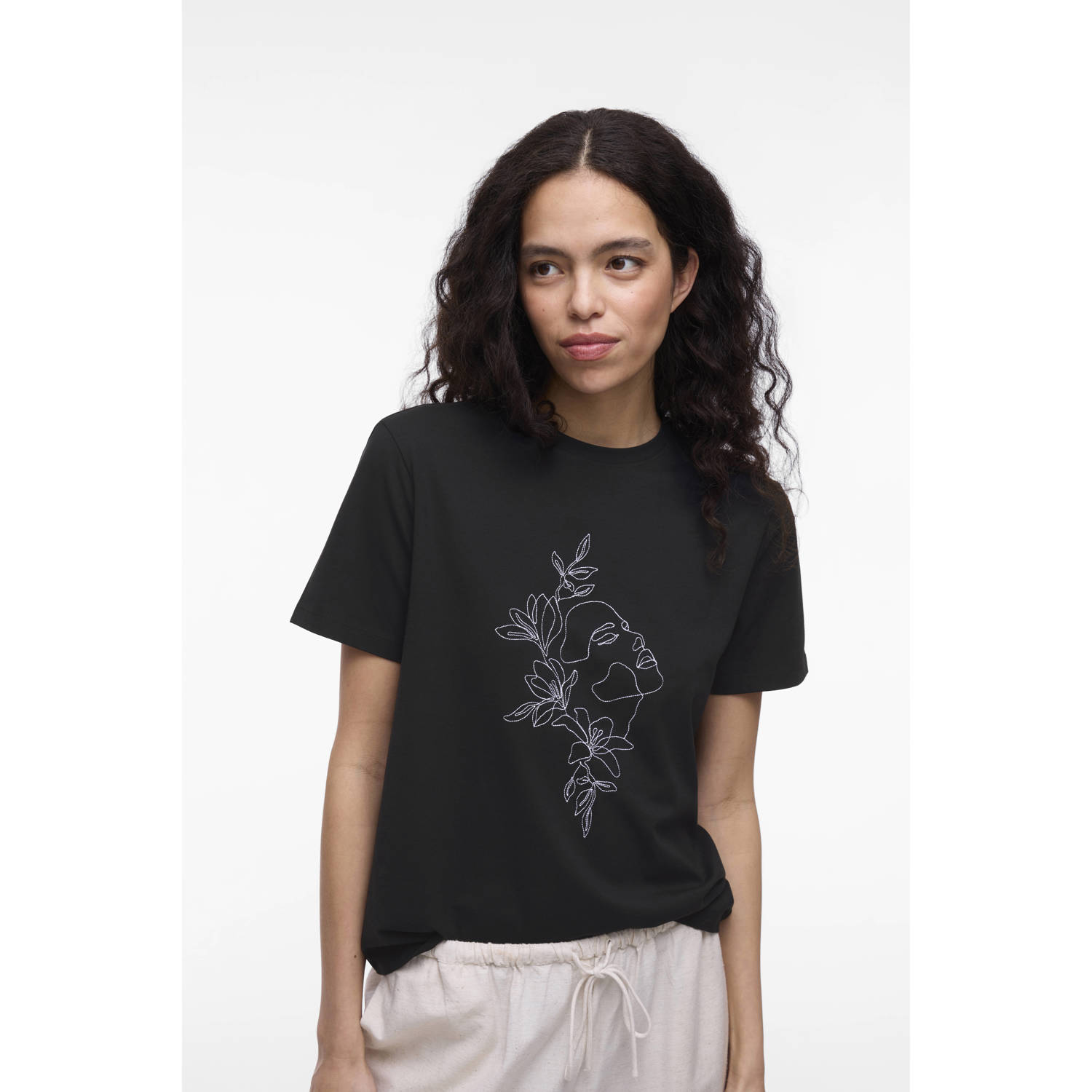 Vila T-shirt met motiefprint model 'NORA'