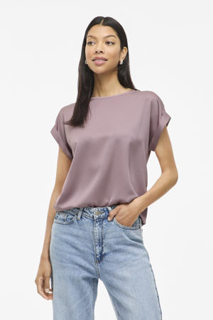 satijnen blousetop violet