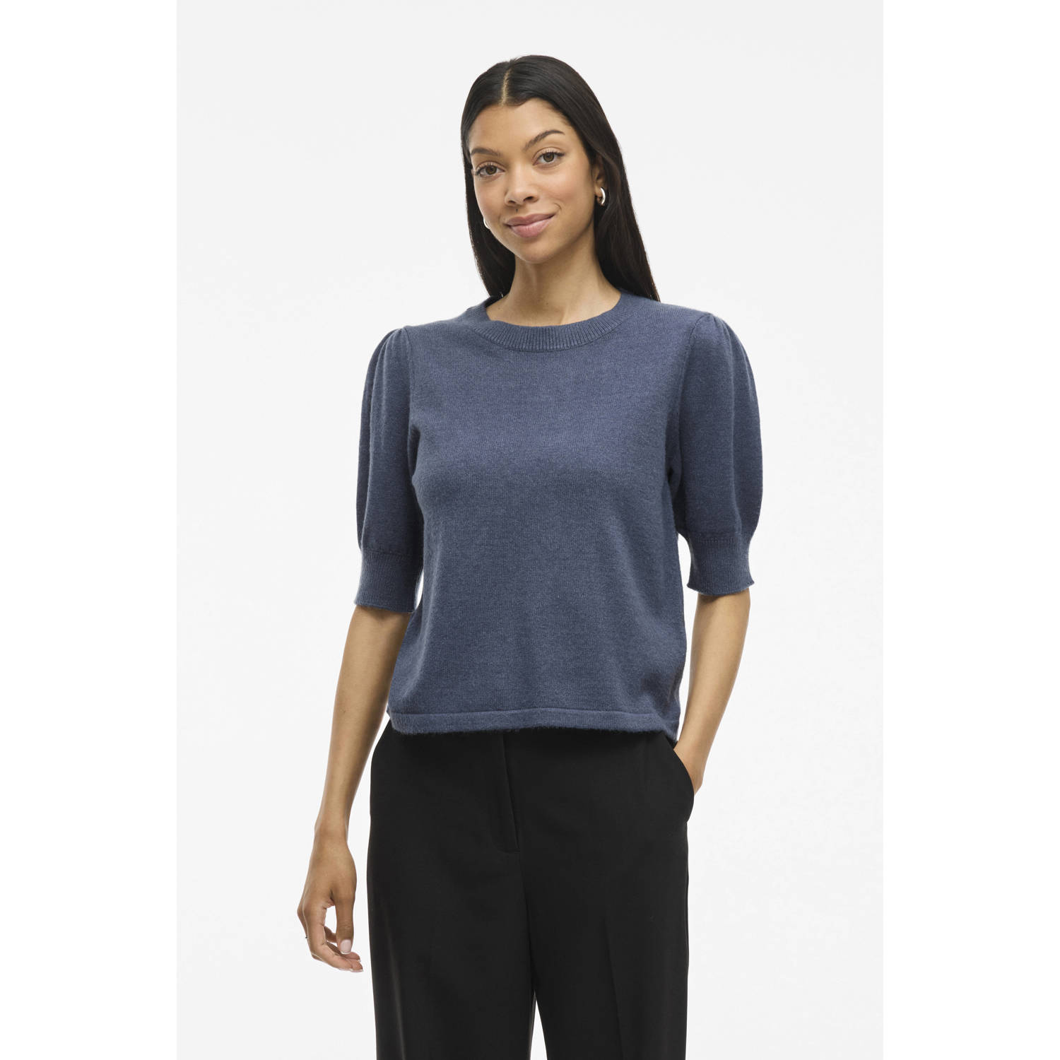 Vila Gebreide trui VIRIL 2 4 SLEEVE O-NECK KNIT TOP NOOS