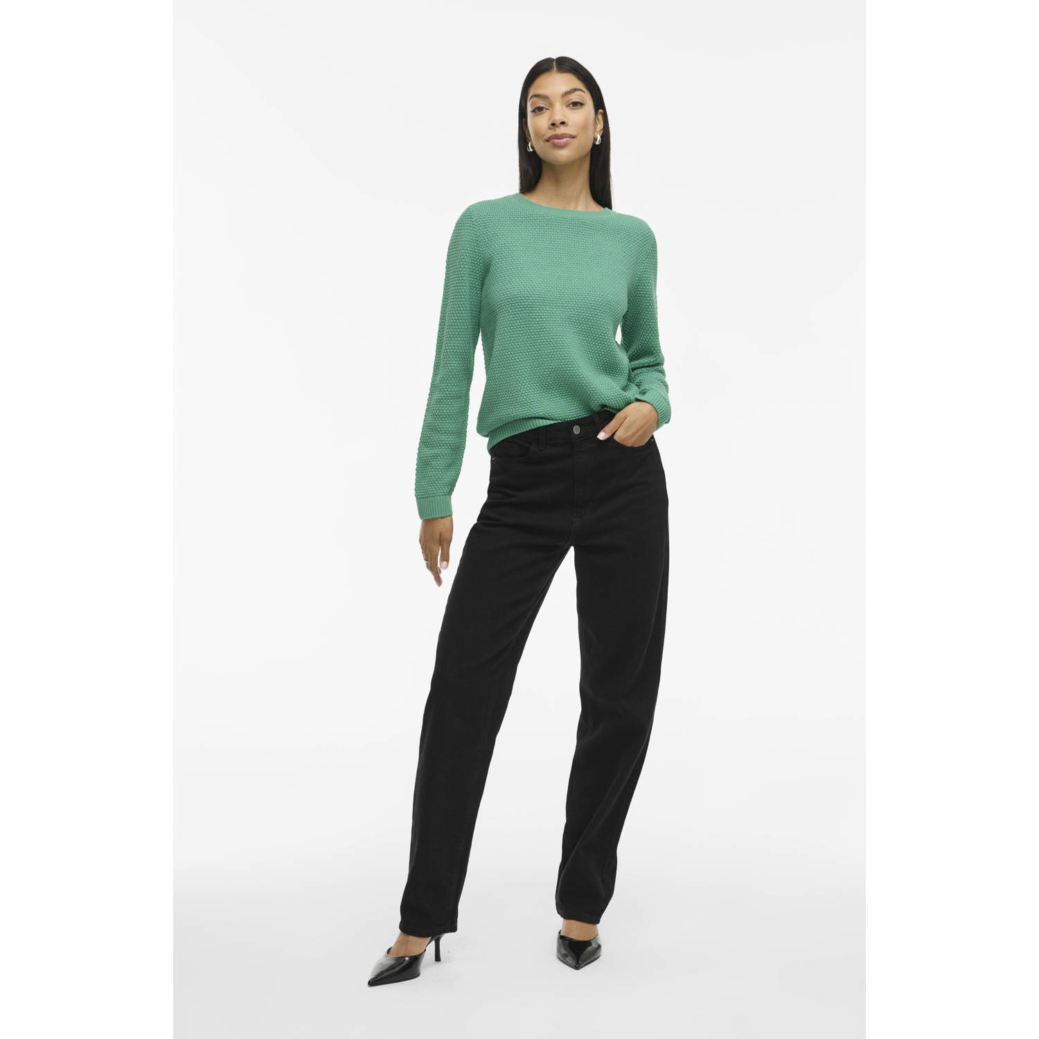 VILA pullover groen gebreid