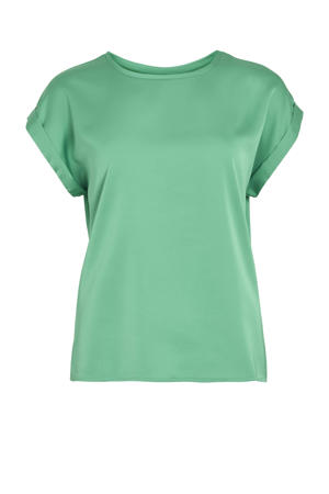 satijnen blousetop groen
