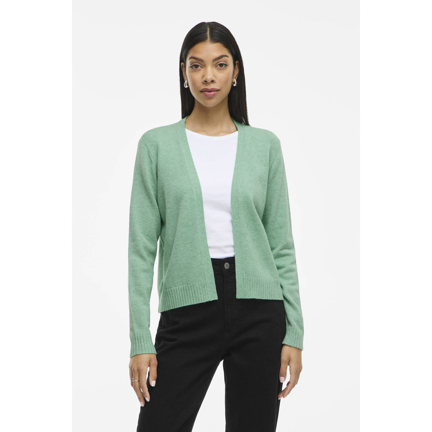 VILA vest groen gebreid