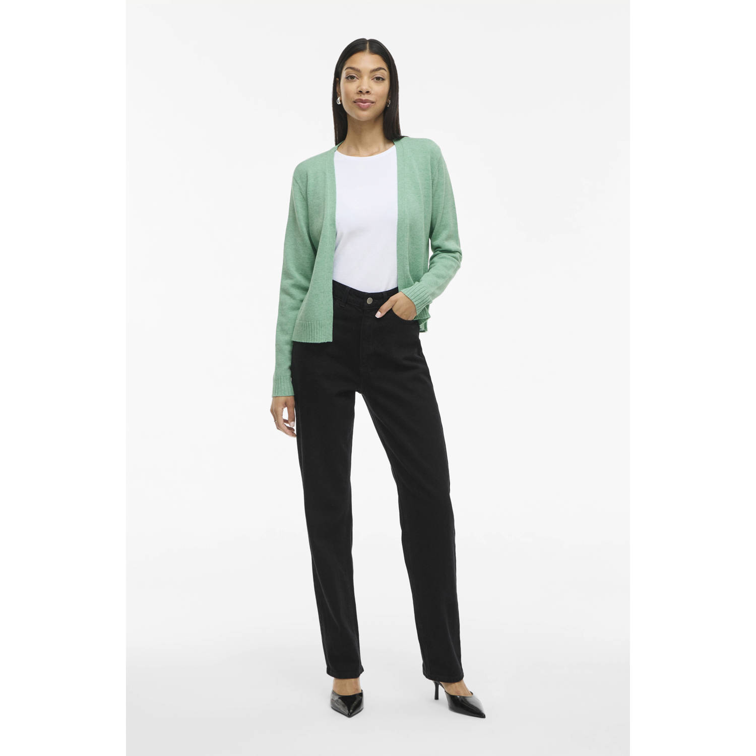VILA vest groen gebreid