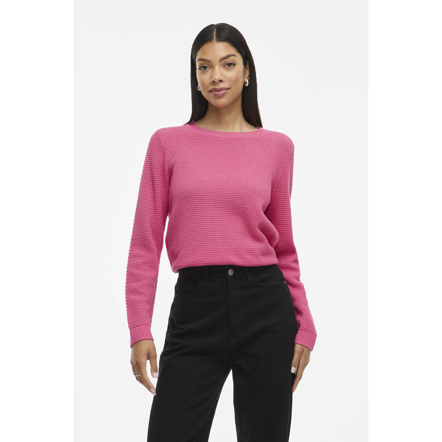 Vila Trui met ronde hals VIDALO O-NECK L S KNIT TOP- NOOS