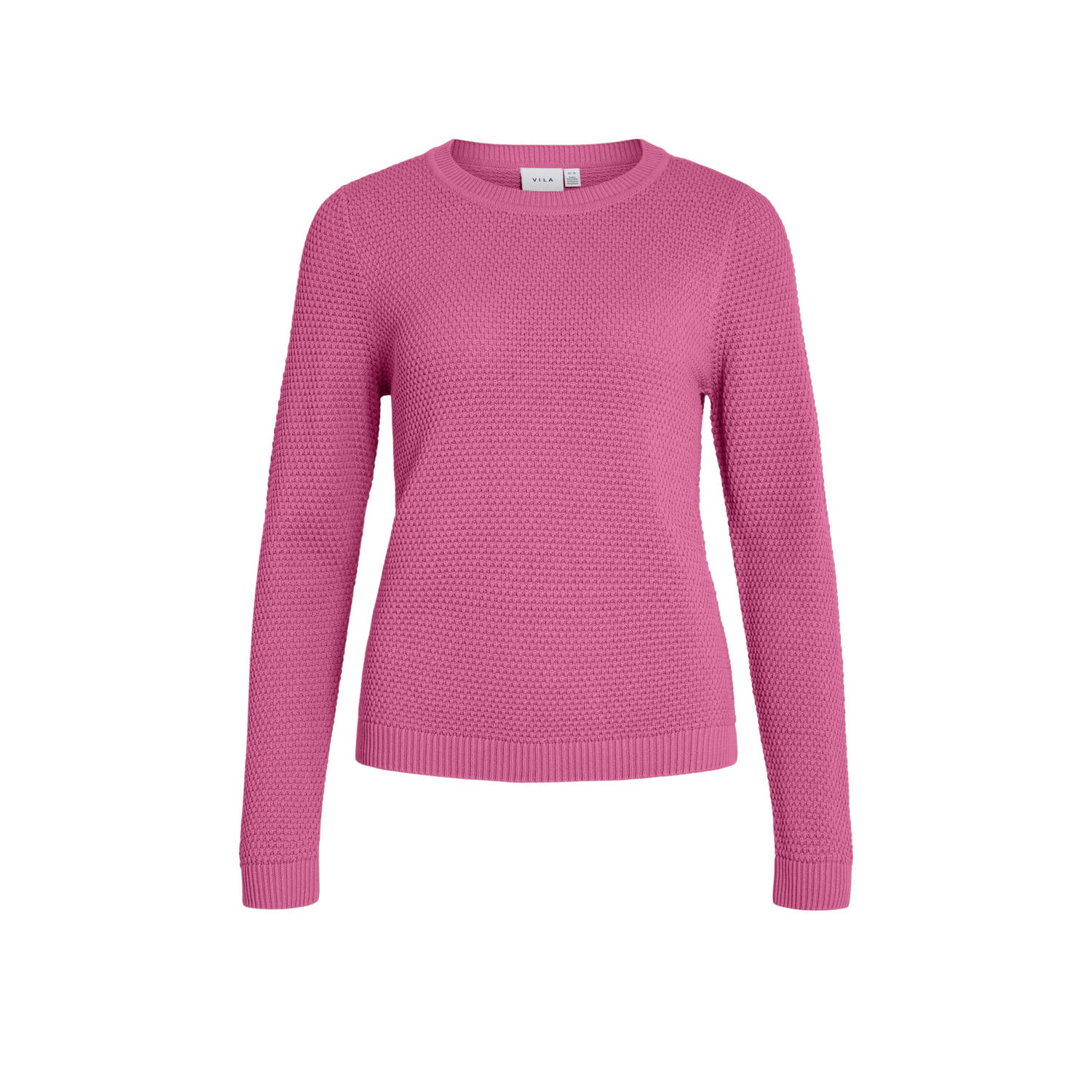 VILA trui roze gebreid