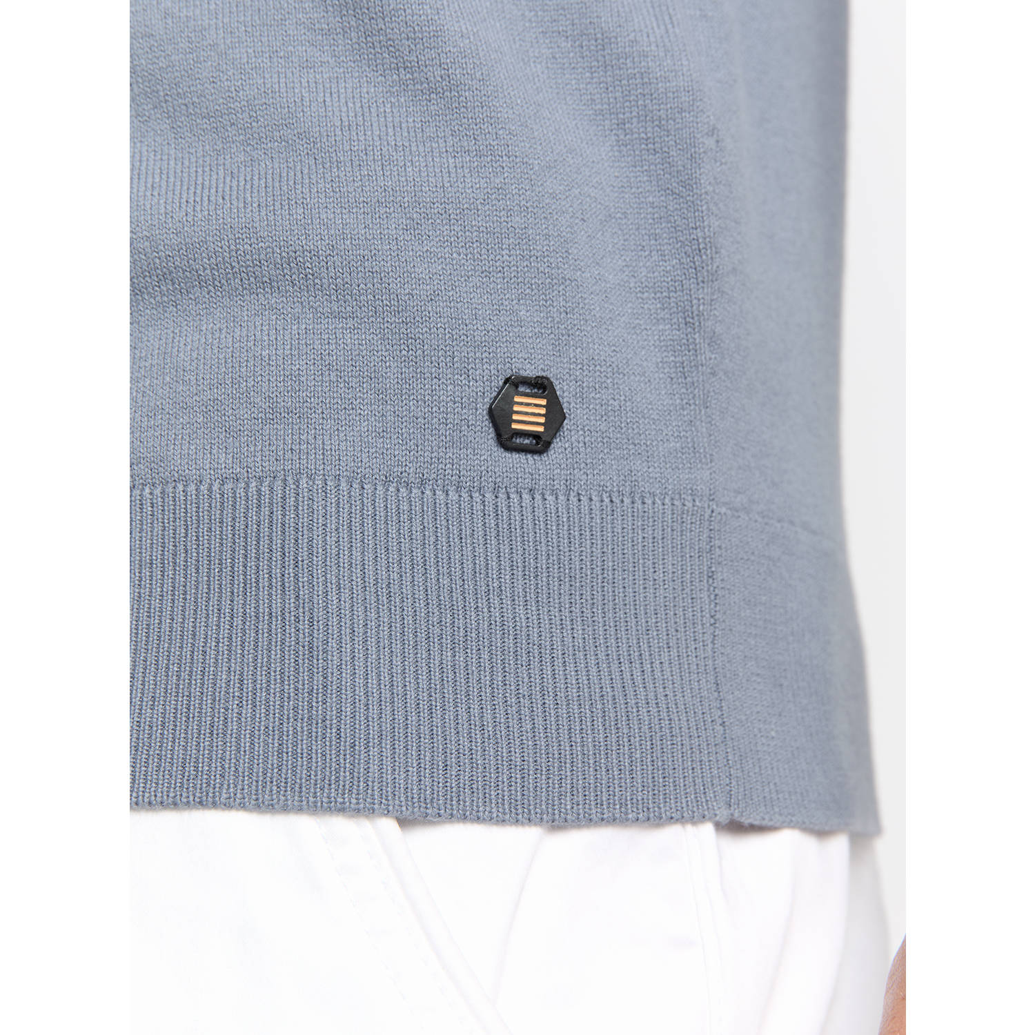 No Excess regular polo grijsblauw