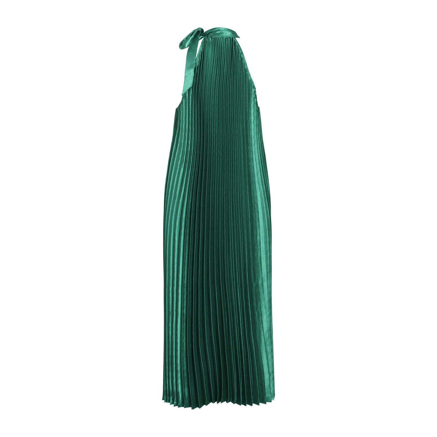 VILA satijnen midi jurk groen