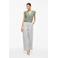 VILA wide leg high waist casual broek grijs