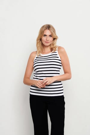 mouwloze top zwart