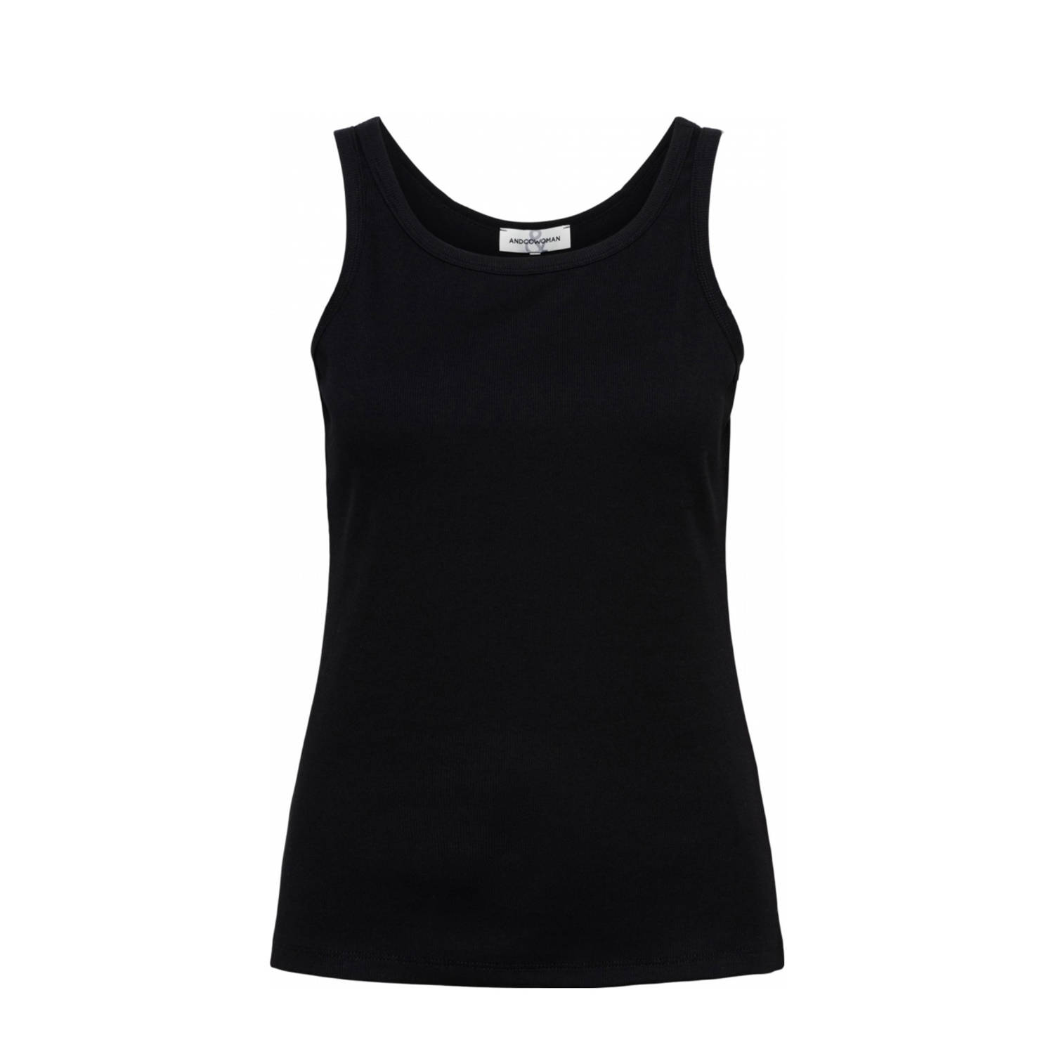 &Co Woman mouwloze top zwart
