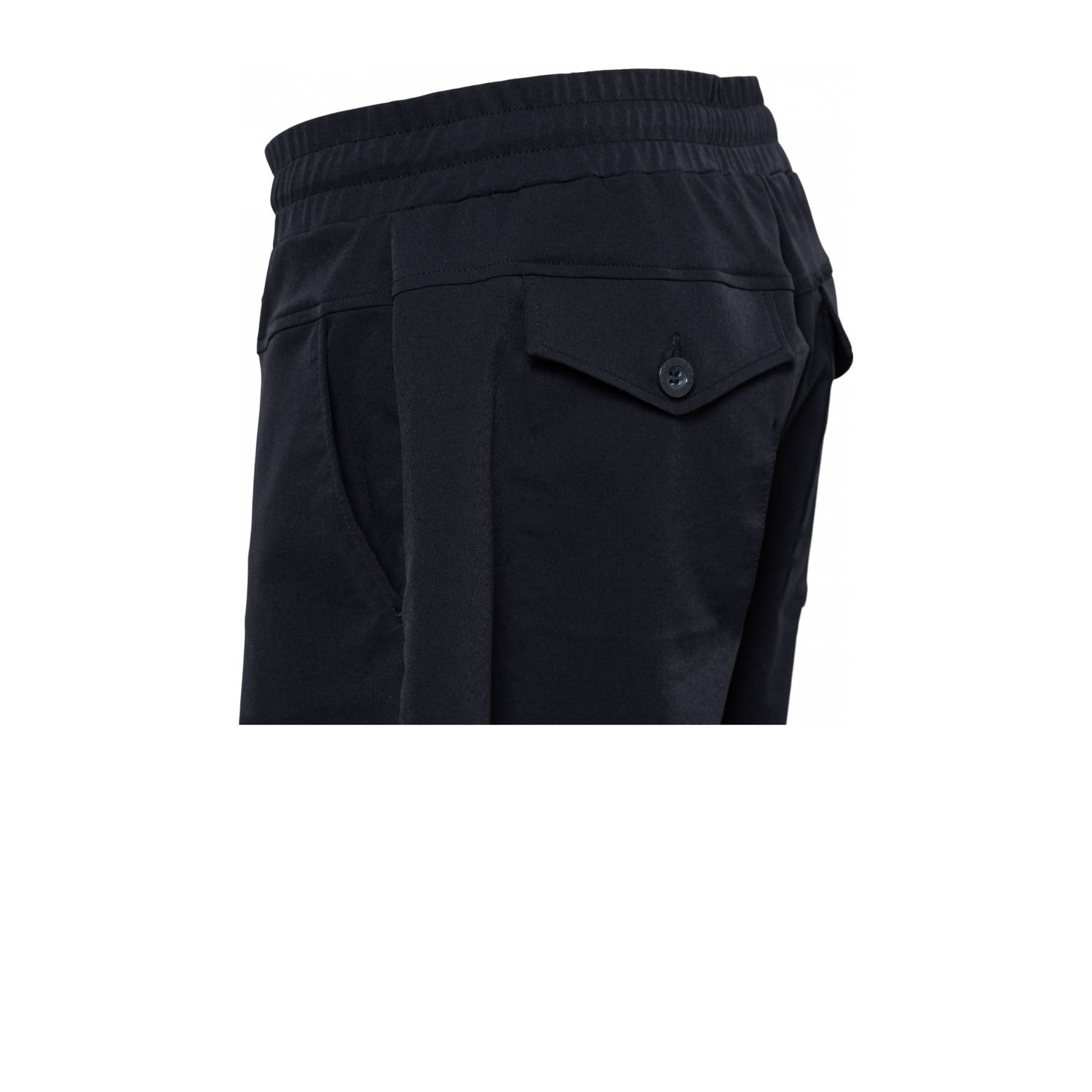 &Co Woman travelstof slim regular waist casual short donkerblauw