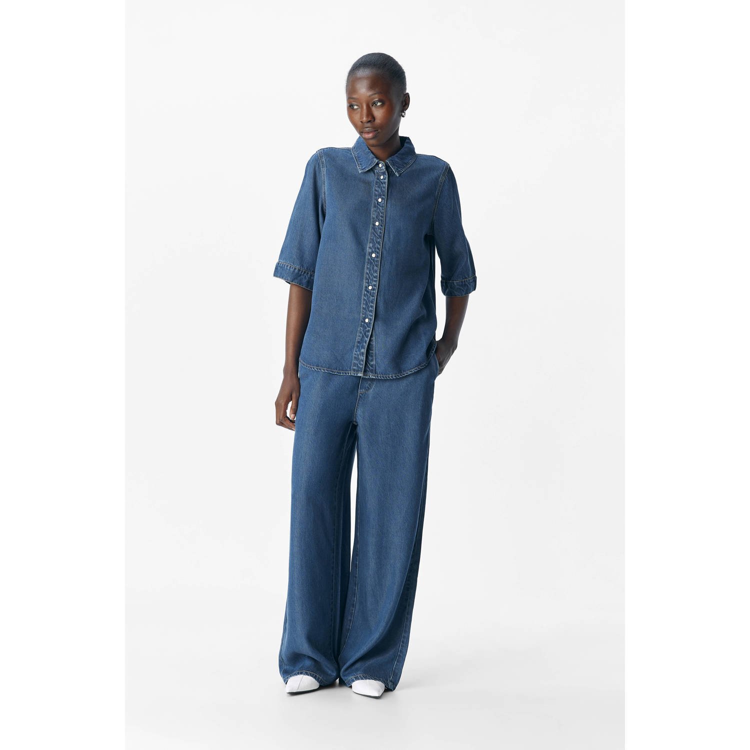 OBJECT denim blouse