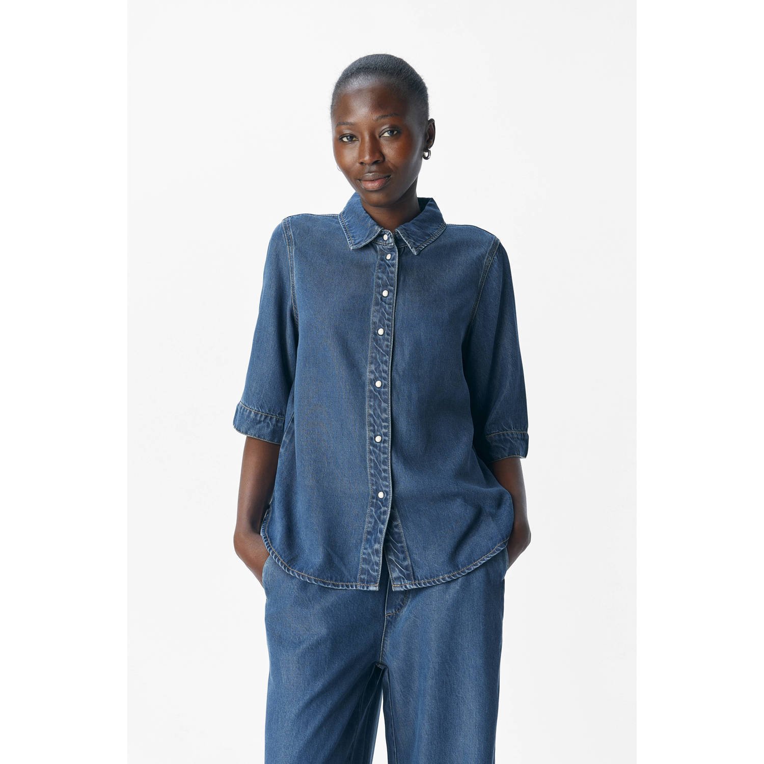 OBJECT denim blouse