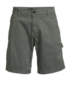 regular casual short donkergroen