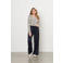 &Co Woman straight high waist casual broek donkerblauw