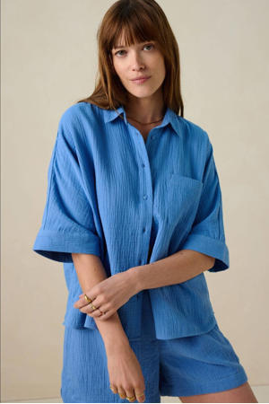 blouse blauw