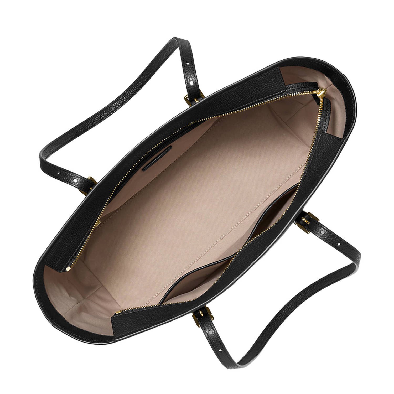 Michael Kors leren shopper Quinn zwart