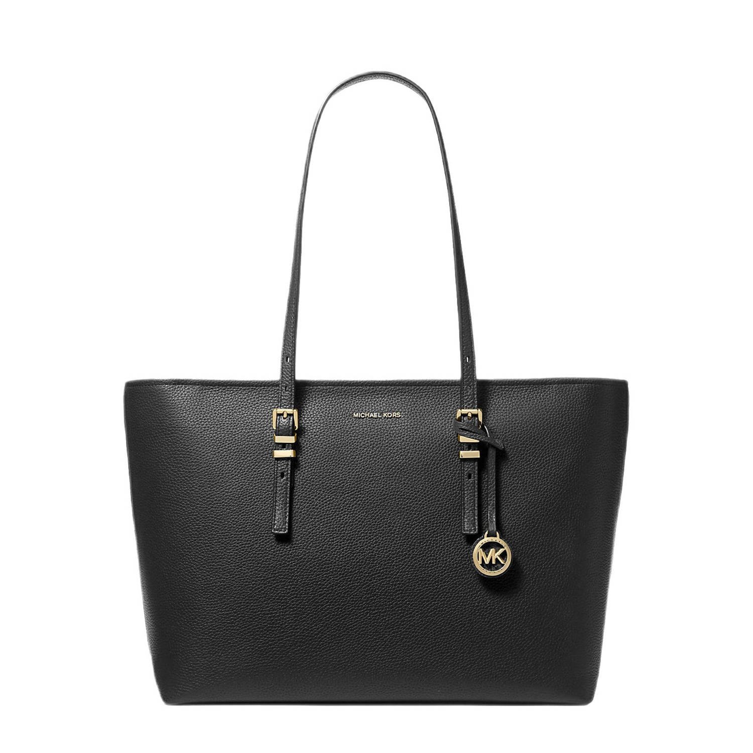 Michael Kors leren shopper Quinn zwart