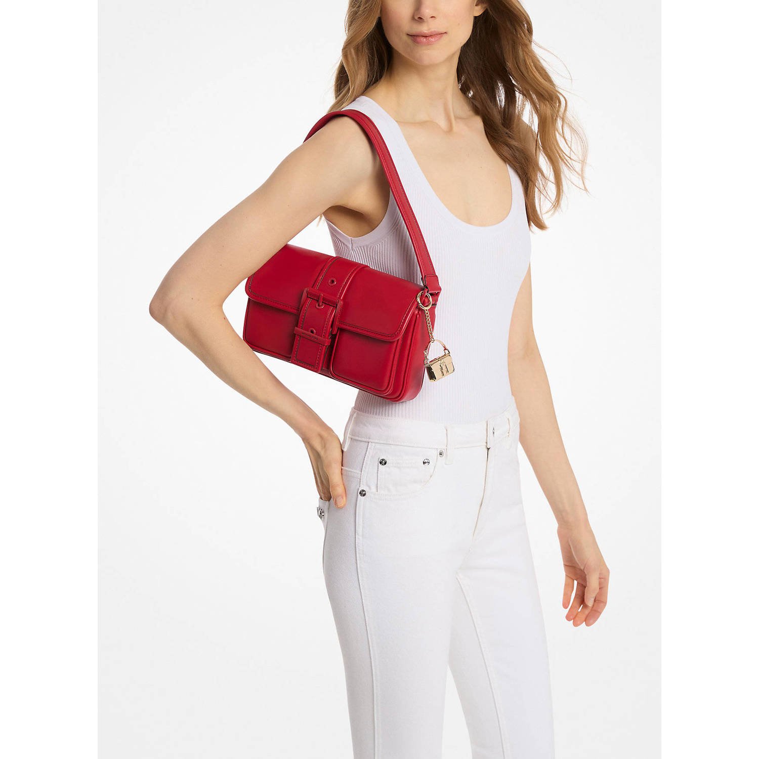 Michael Kors sleutelhanger Colby goudkleurig