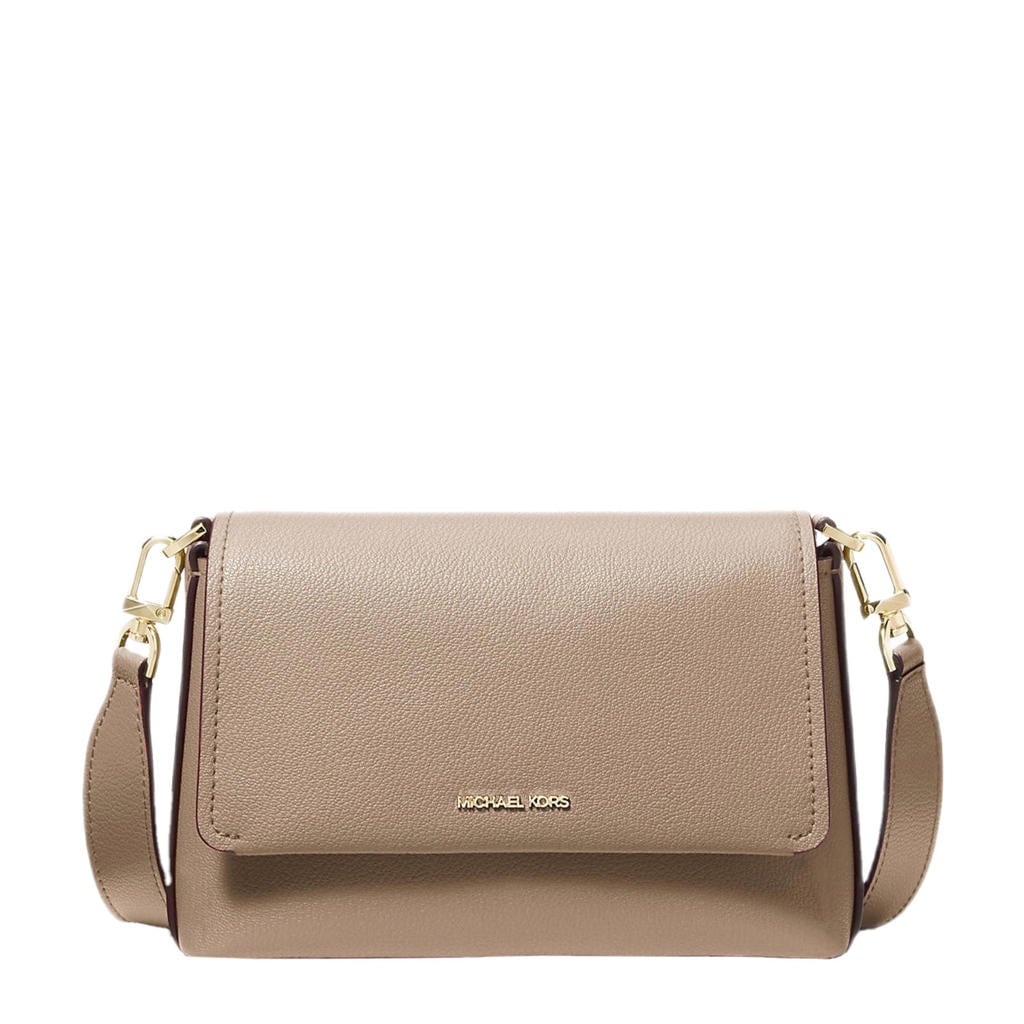 Michael Kors leren crossbody tas Nessa beige