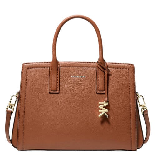 Michael Kors leren handtas Laila cognac afbeelding