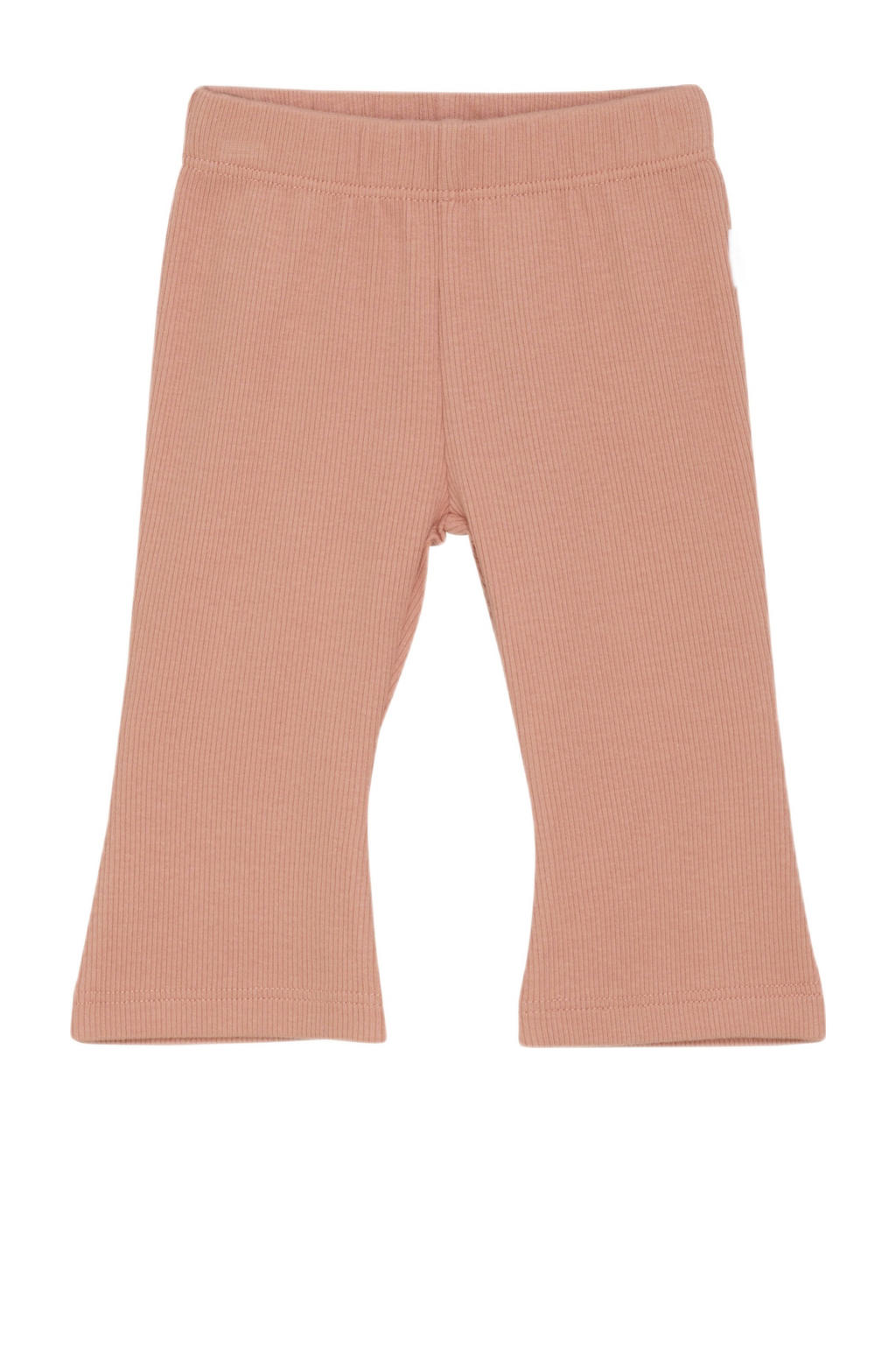 Zalmkleurige meisjes Noppies baby flared legging van stretchkatoen met regular waist, elastische tailleband en effen