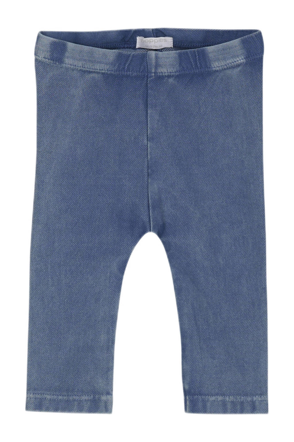 Blauwe meisjes Noppies baby skinny casual broek van stretchkatoen met regular waist, elastische tailleband en effen