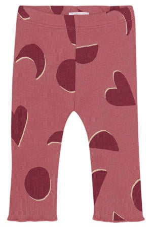 skinny legging met hartjes roze