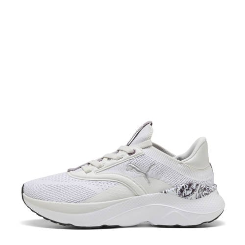 Puma Softride Mayve Mystic hardloopschoenen lichtgrijs/zwart/lila afbeelding