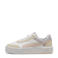 Puma Carina Mia leren sneakers wit/lichtgeel/lichtroze