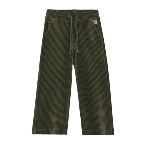 Noppies kids corduroy wide leg casual broek groen afbeelding