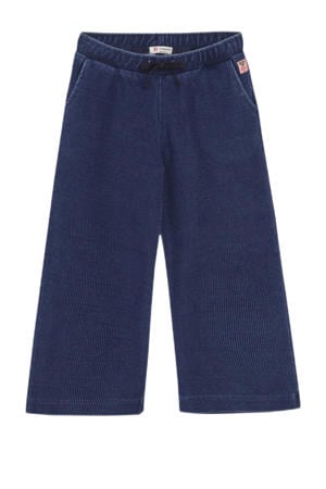 wide leg casual broek blauw