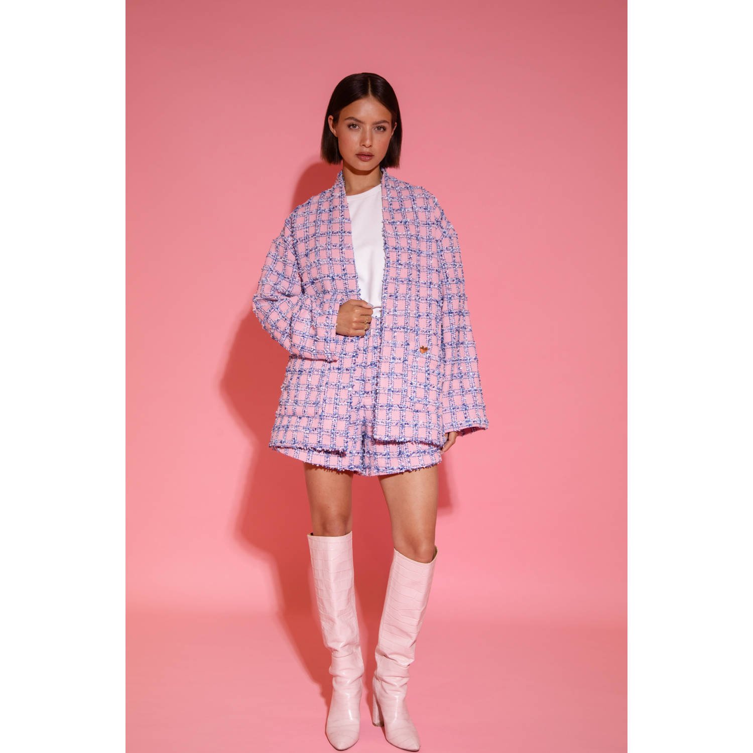 Studio AMAYA x Poespas straight high waist casual short roze