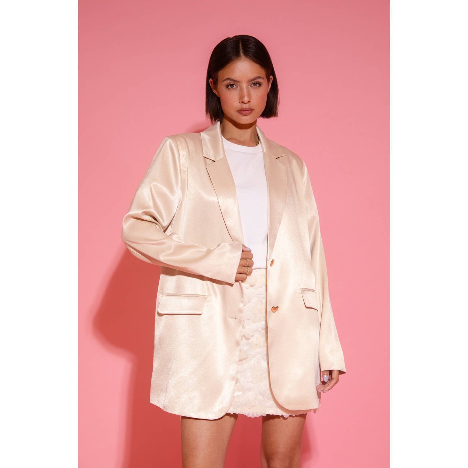 Studio AMAYA x Poespas oversized blazer champagne