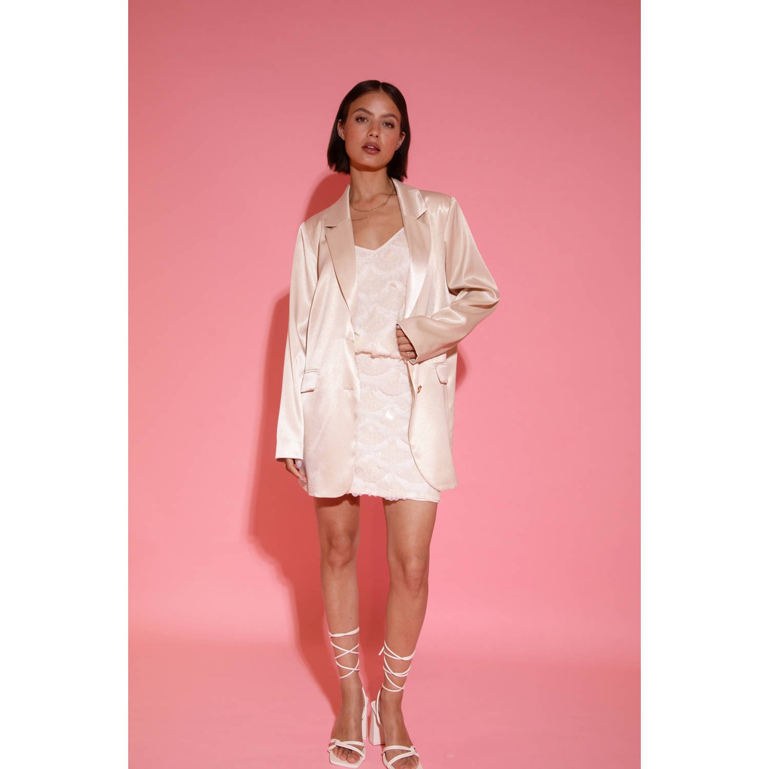 Studio AMAYA x Poespas oversized blazer champagne
