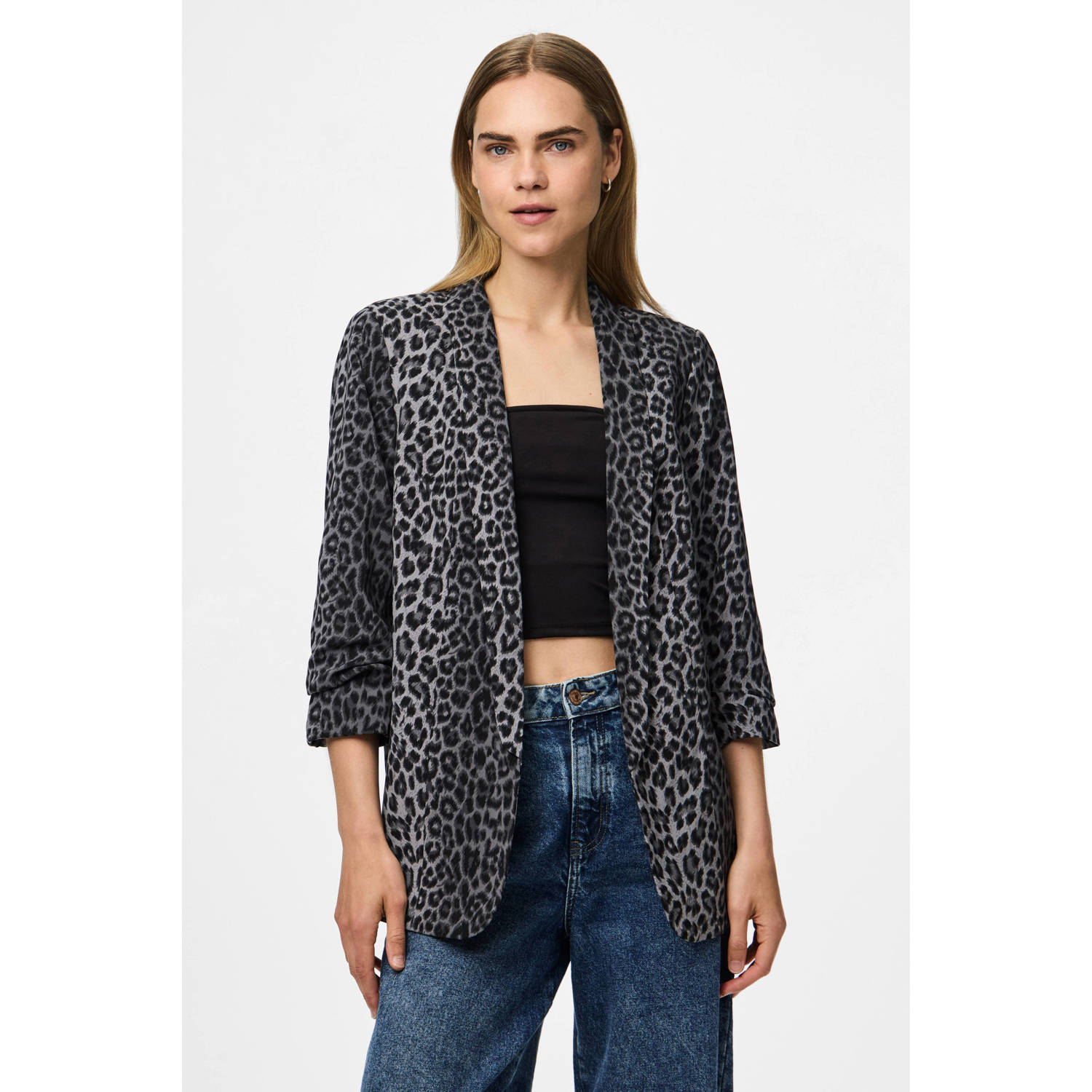 Pieces Regular fit blazer met 3 4-mouwen model 'BOSELLA'