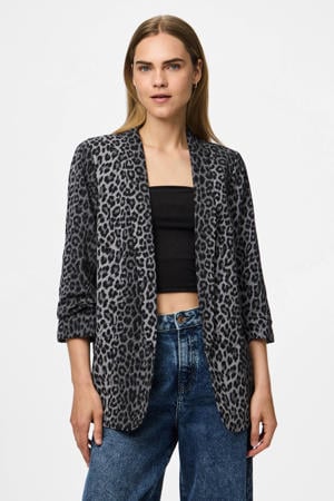 blazer panterprint grijs