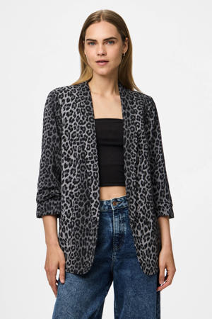 blazer panterprint grijs