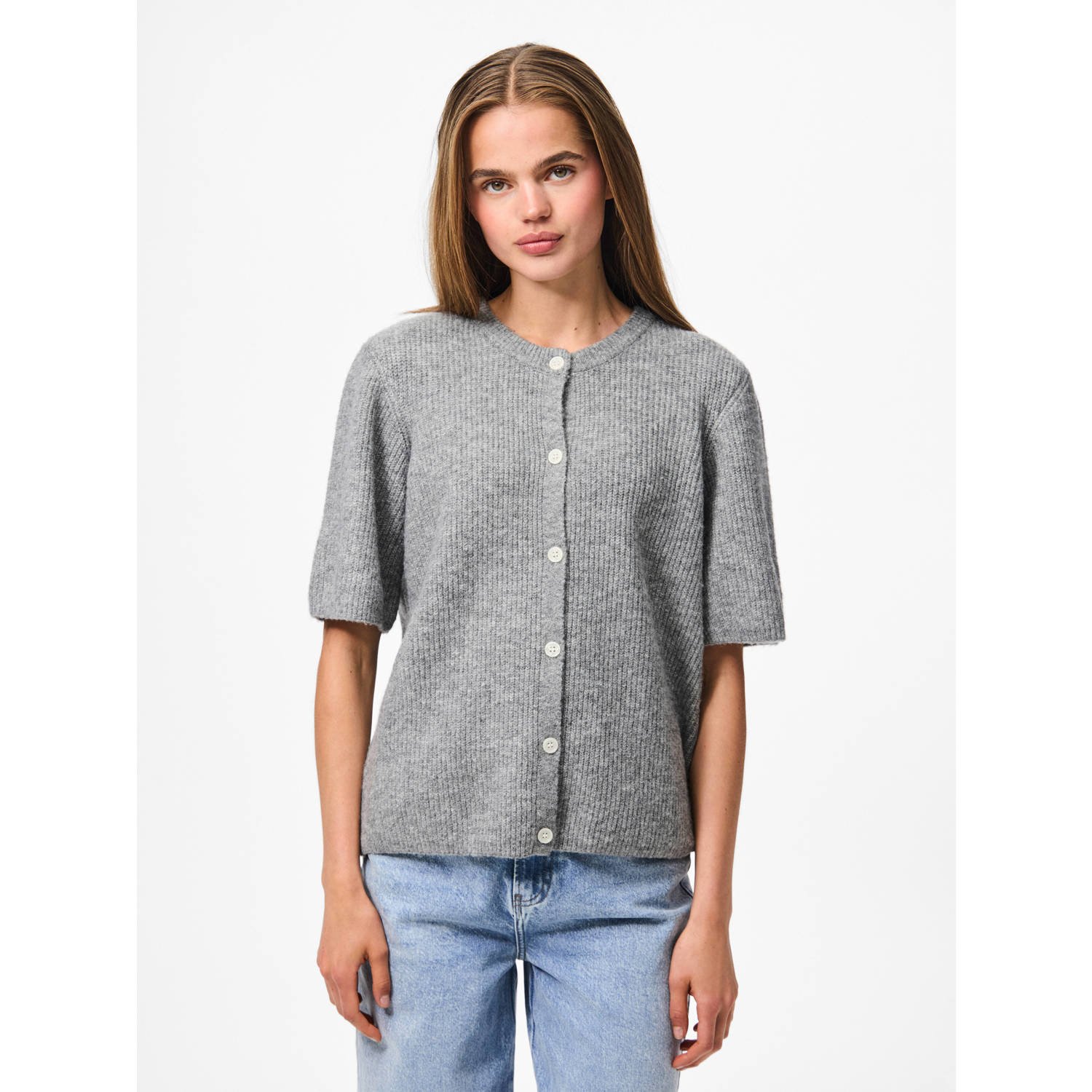 PIECES wollen vest gebreid