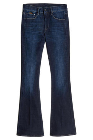 flared jeans dark blue denim