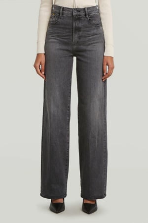 high waist loose fit jeans grey denim