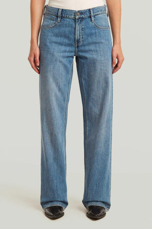 low waist loose fit jeans medium blue denim