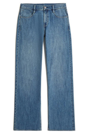 low waist loose fit jeans medium blue denim