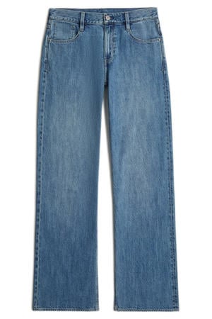 low waist loose fit jeans medium blue denim